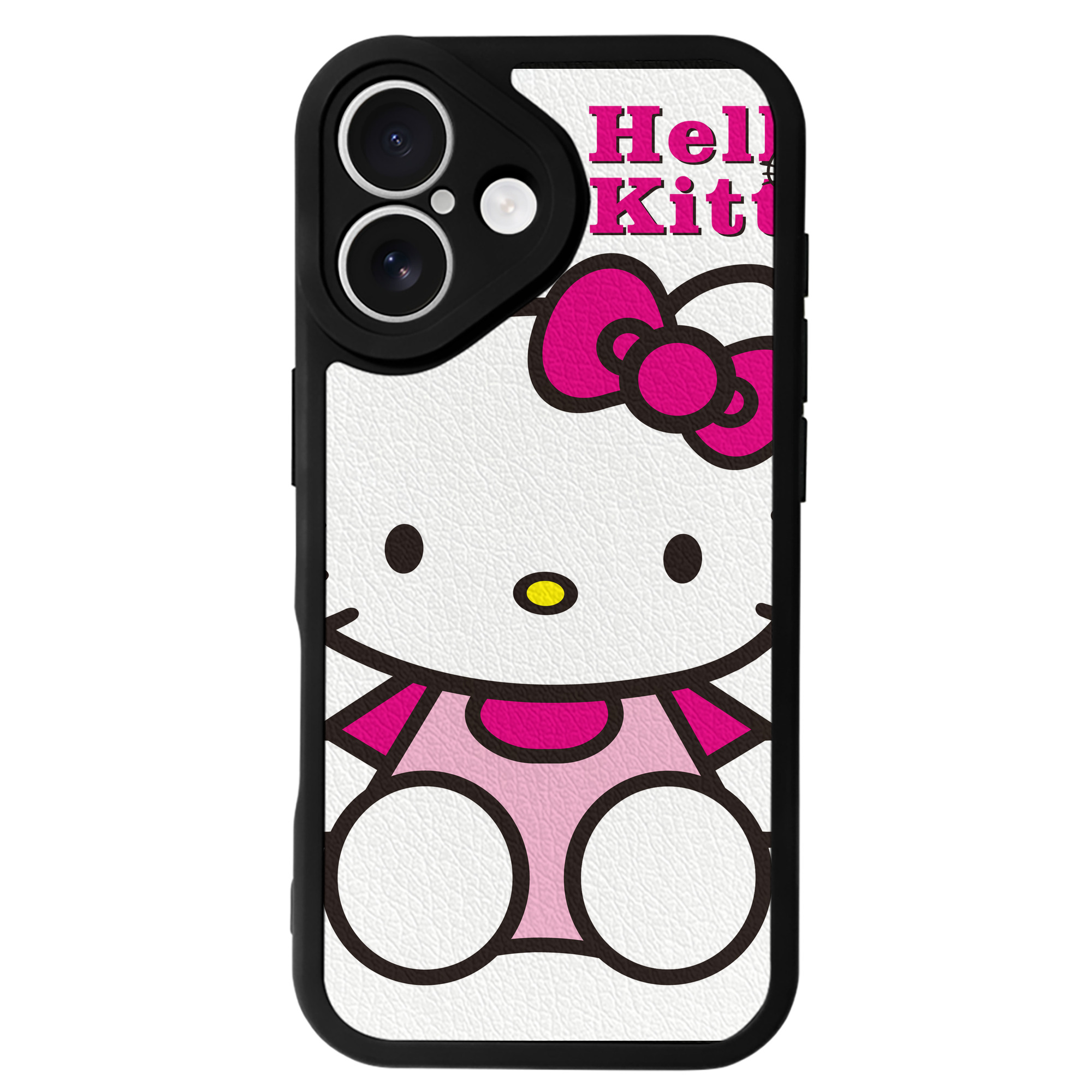 （画像用） Hello Kitty ハローキティ 【iPhone 16シリーズ対応】シリコンスマホケース（レザー調） 材質：シリコン